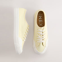 Load image into Gallery viewer, Yellow Round Toe Chunky Baseball Trainers
