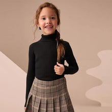 Load image into Gallery viewer, Black Roll Neck Knit Jumper (3-16yrs)
