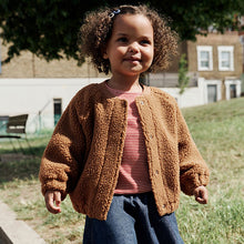 Load image into Gallery viewer, Brown Sausage Dog Borg Fleece Bomber Jacket (3mths-6yrs)

