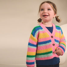 Load image into Gallery viewer, Rainbow V-Neck Cardigan (6mths-6yrs)
