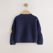 Load image into Gallery viewer, Navy Strawberry V-Neck Cardigan (3mths-6yrs)
