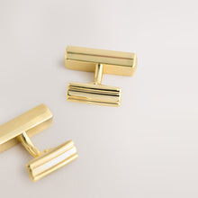 Load image into Gallery viewer, Gold Tone Bar Cufflinks
