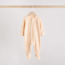 Load image into Gallery viewer, Pink 3 Pack Two Way Zip Baby Sleepsuits (0-18mths)
