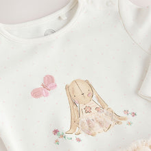 Load image into Gallery viewer, Ecru Bunny Tutu Baby Sleepsuit (0-18mths)

