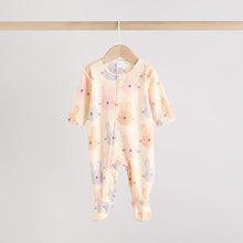 Load image into Gallery viewer, Pink 2 Pack Micro Fleece Two Way Zip Baby Sleepsuits
