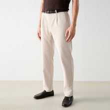 Load image into Gallery viewer, Light Stone Belted Cotton Linen Trousers
