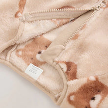 Load image into Gallery viewer, Brown Bear Fleece Baby Sleepsuit
