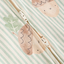 Load image into Gallery viewer, Cream Autumn Pumpkin Two Way Zip Footless Baby Sleepsuits 3 Pack (0-18mths)
