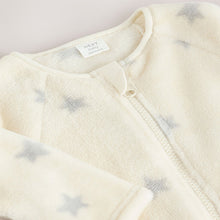 Load image into Gallery viewer, Grey Star Fleece Baby Sleepsuit

