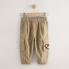 Load image into Gallery viewer, Tan Brown Bear Regular Fit Cargo Trousers (3mths-6yrs)
