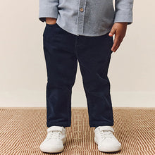 Load image into Gallery viewer, Navy Corduroy Trousers (3mths-6yrs)
