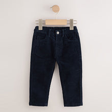 Load image into Gallery viewer, Navy Corduroy Trousers (3mths-6yrs)
