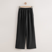 Load image into Gallery viewer, Black Slinky Supersoft Jersey Modal Blend Wide Leg Pull On Trousers
