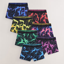Load image into Gallery viewer, Multi Lightning Print Boxers 7 Pack (3-12yrs)

