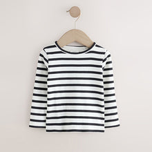 Load image into Gallery viewer, Mid Blue Denim Animal Print Dungarees and Stripe T-Shirt Set (3mths-5yrs)
