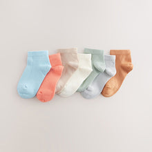 Load image into Gallery viewer, Blue/Neutral Trainers Socks 7 PK
