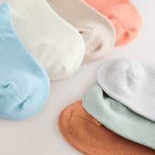 Load image into Gallery viewer, Blue/Neutral Trainers Socks 7 PK
