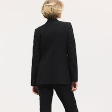 Load image into Gallery viewer, Black Tailored Single Breasted Blazer With Wool
