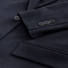 Load image into Gallery viewer, Navy Blue Tailored Single Breasted Blazer With Wool
