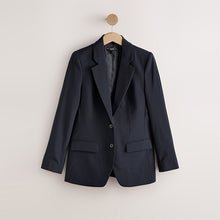 Load image into Gallery viewer, Navy Blue Tailored Single Breasted Blazer With Wool
