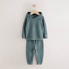 Load image into Gallery viewer, Blue Knitted Hoodie and Jogger Set (3mths-6yrs)
