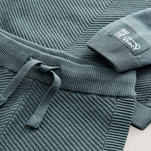 Load image into Gallery viewer, Blue Knitted Hoodie and Jogger Set (3mths-6yrs)
