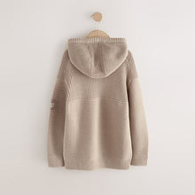 Load image into Gallery viewer, Neutral Utility Knitted Hoodie (3-12yrs)
