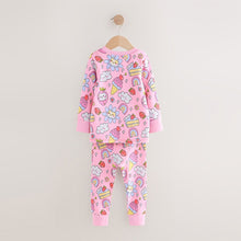 Load image into Gallery viewer, Purple Cat Print Snuggle Pyjamas 3 Pack (3-8yrs)
