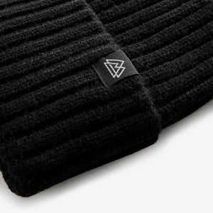 Black Knitted Beanie Hat (1-13yrs)