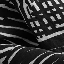 Load image into Gallery viewer, Monochrome Geometric Print Long Sleeve Button Down Shirt
