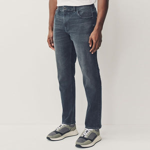 Charcoal Grey Slim Fit Authentic Stretch Denim Jeans