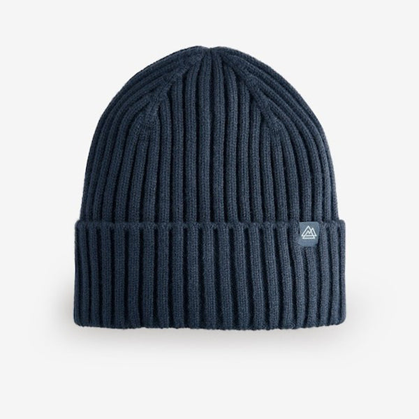 Navy Blue Knitted Beanie Hat (3-13yrs)