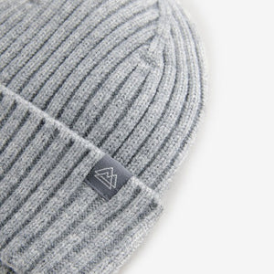 Grey Twist Knitted Beanie Hat (1-13yrs)