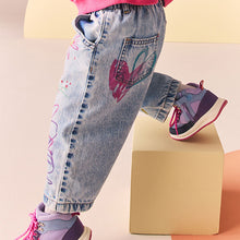 Load image into Gallery viewer, Denim 100% Cotton Graffiti Print Jeans (3mths-5yrs)
