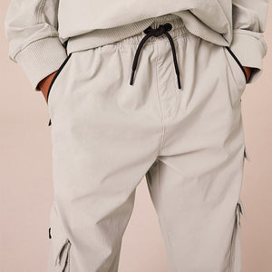 Light Grey Cargo Premium Putty Trousers (3-12yrs)