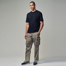 Load image into Gallery viewer, Stone Regular Fit Soft Touch Utility Cargo Trousers
