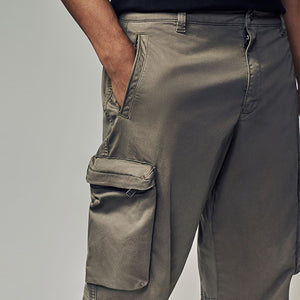 Stone Regular Fit Soft Touch Utility Cargo Trousers
