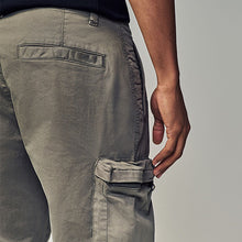 Load image into Gallery viewer, Stone Regular Fit Soft Touch Utility Cargo Trousers
