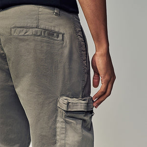 Stone Regular Fit Soft Touch Utility Cargo Trousers