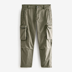 Stone Regular Fit Soft Touch Utility Cargo Trousers