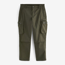 Load image into Gallery viewer, Khaki Green Regular Fit Soft Touch Utility Cargo Trousers
