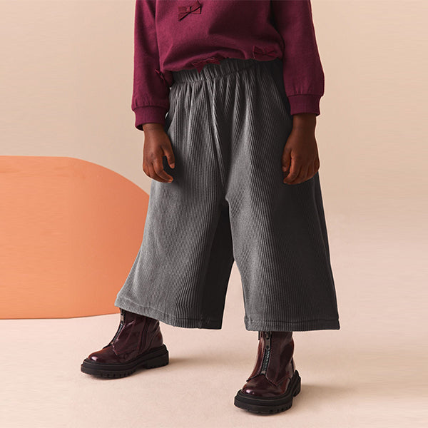 Charcoal Wide Corduroy Trousers (3mths-6yrs)