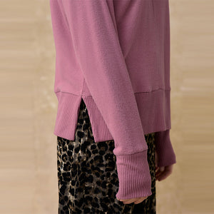 Rose Pink Soft Touch Cosy Seam Crew Neck Jumper