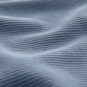 Blue Texture Long Sleeve Mock Layer Jumper