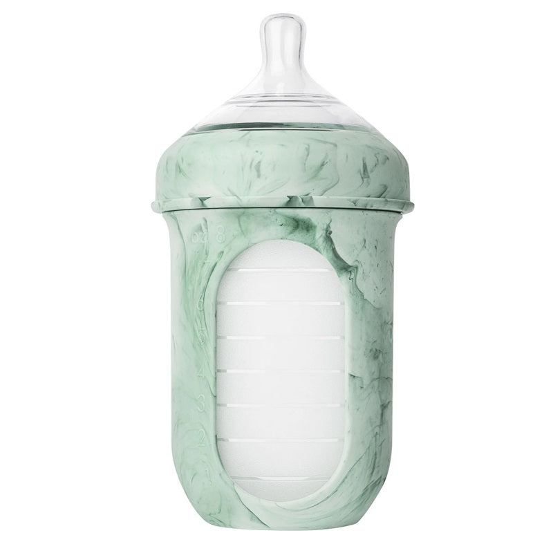 Nursh Silicone Pouch Bottle 8oz - Mint Tie Dye