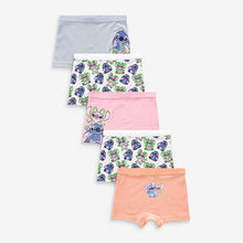 Load image into Gallery viewer, Pink/Blue Lilo And Stitch Shorts Briefs 5 Pack
