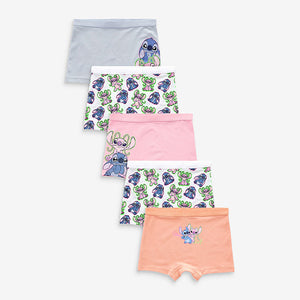 Pink/Blue Lilo And Stitch Shorts Briefs 5 Pack