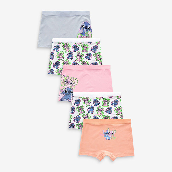Pink/Blue Lilo And Stitch Shorts Briefs 5 Pack