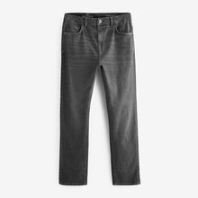 Load image into Gallery viewer, Charcoal Grey Straight Fit Vintage Wash Denim Jeans
