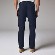 Load image into Gallery viewer, Navy Blue Slim Fit Premium Soft Touch Chino Trousers
